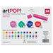 artPOP! Washable Tempera Paint Stick Set - Set of 24, Classic, Neon, and Metallic Colors, back of packaging
