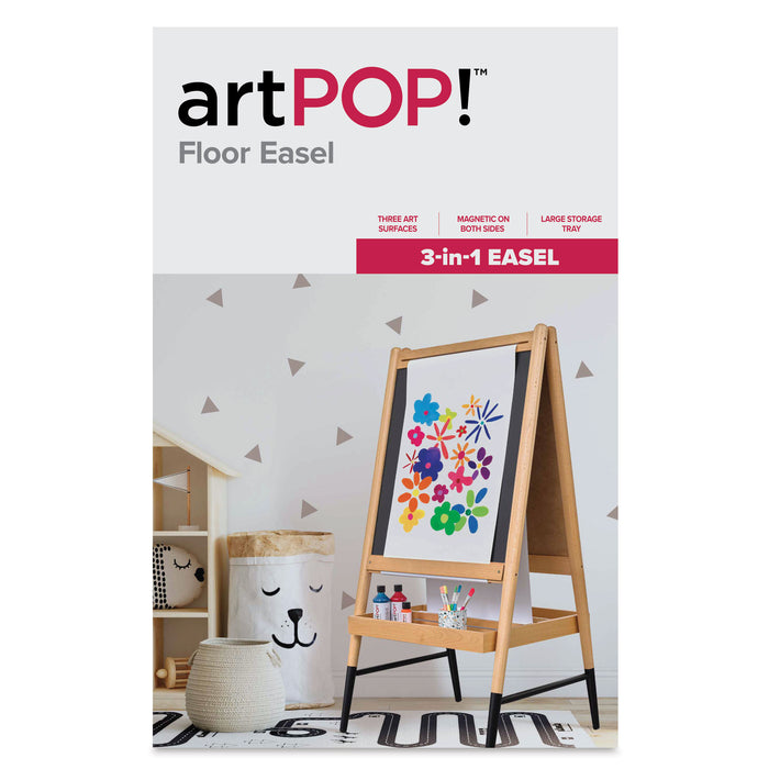 artPOP! 3-in-1 Floor Easel - Natural, front of packaging