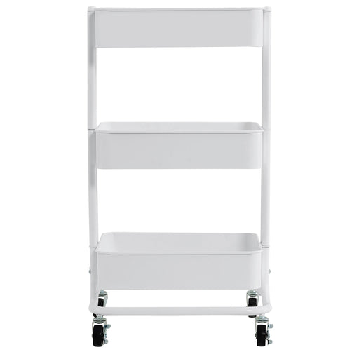 artPOP! 3-Tier Rolling Cart - White (Front of cart) View 2