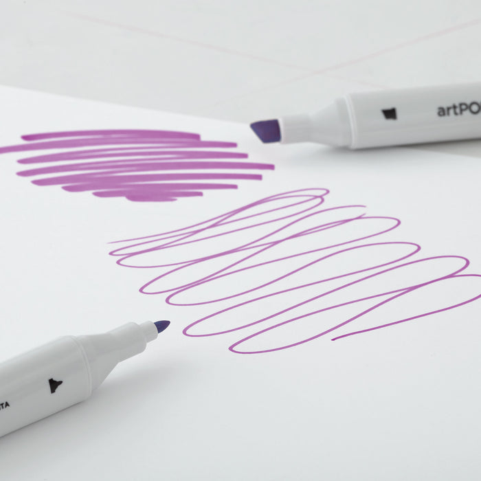 artPOP! Infinity Art Markers - Set of 24 (Chisel and fine-tip swatch on paper)