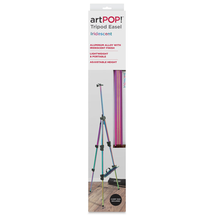 artPOP! Iridescent Tripod Floor Easel, front of packaging