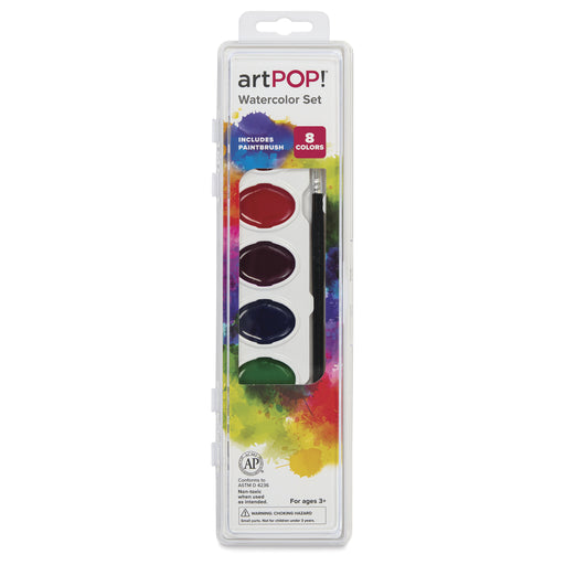 artPOP! Oval Watercolor Pan Set - Set of 8, Assorted Colors, packaging View 2