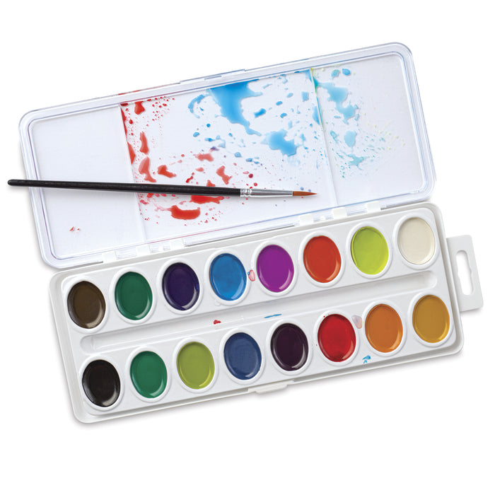 artPOP! Oval Watercolor Pan Set - Set of 16, Assorted Colors, open set