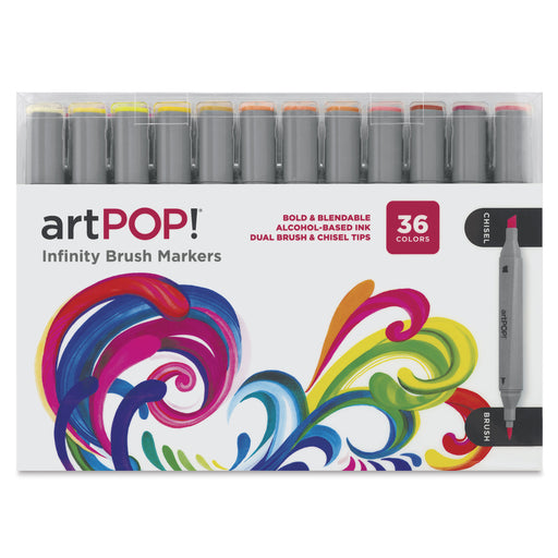 artPOP! Infinity Brush Marker Set - Set of 36, Assorted, front of packaging View 2