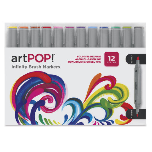 artPOP! Infinity Brush Marker Set - Set of 12, Assorted, front of packaging View 2