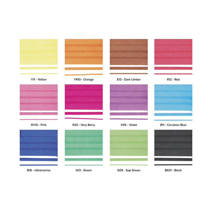 artPOP! Infinity Brush Marker Set - Set of 12, Assorted, swatches