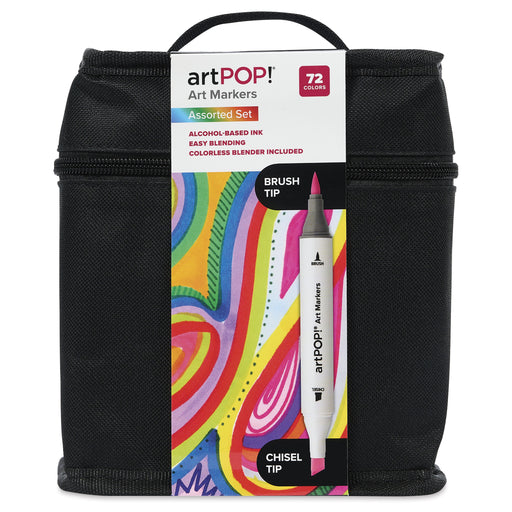 artPOP! Chisel and Brush Dual Tip Alcohol Marker Set - Set of 73, Assorted, front of packaging View 1