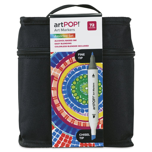 artPOP! Chisel and Fine Dual Tip Alcohol Marker Set - Set of 73, Assorted, front of packaging View 1