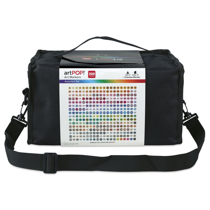 artPOP! Chisel and Fine Dual Tip Alcohol Art Marker Set - Set of 321, Assorted, back of packaging