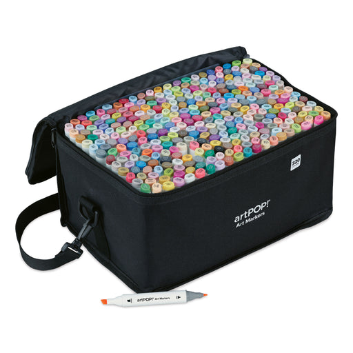 artPOP! Chisel and Fine Dual Tip Alcohol Art Marker Set - Set of 321, Assorted, open packaging View 1