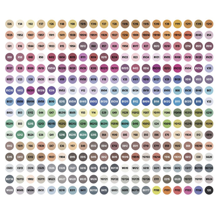 artPOP! Chisel and Fine Dual Tip Alcohol Art Marker Set - Set of 321, Assorted, color-codes on caps