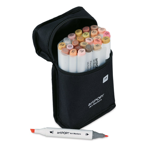 artPOP! Chisel and Fine Dual Tip Alcohol Art Marker Set - Set of 25, Portrait, marker out of packaging View 1