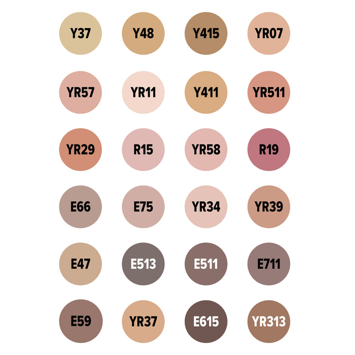 artPOP! Chisel and Fine Dual Tip Alcohol Art Marker Set - Set of 25, Portrait, color-codes on caps