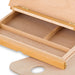 artPOP! Sketchbox Easel (Close-up of open storage drawer and wooden palette)