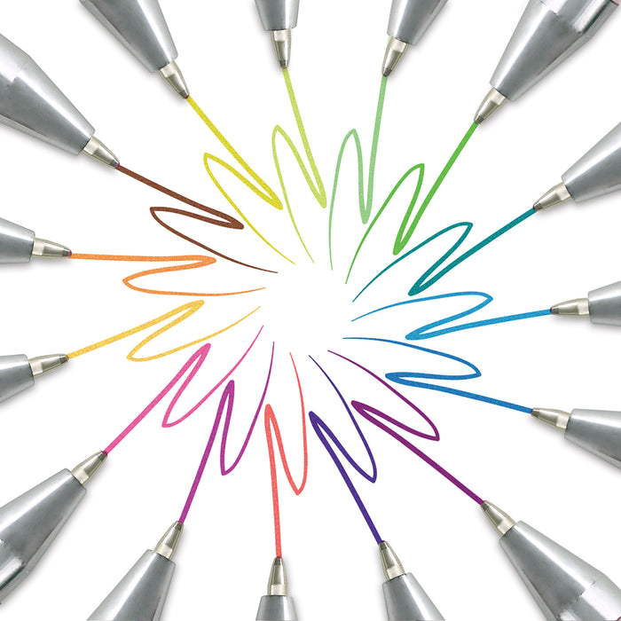 artPOP! Pom Pom Gel Pens - Pkg of 15 (Close-up of all 15 swatches)