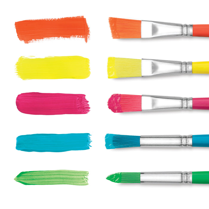 artPOP! Kids Rainbow Brush Set (Each brush with a color-coded swatch)